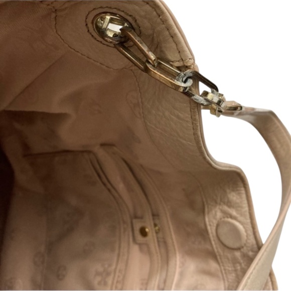 Tory Burch Womens Port Frida Blush Pink Diamond Stitched Pebbled Hobo Tote $548 - Picture 12 of 12